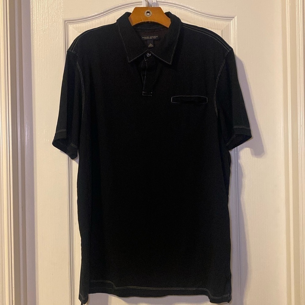 Banana Republic Men’s Black Fitted Pima Polo Size XL NWOT